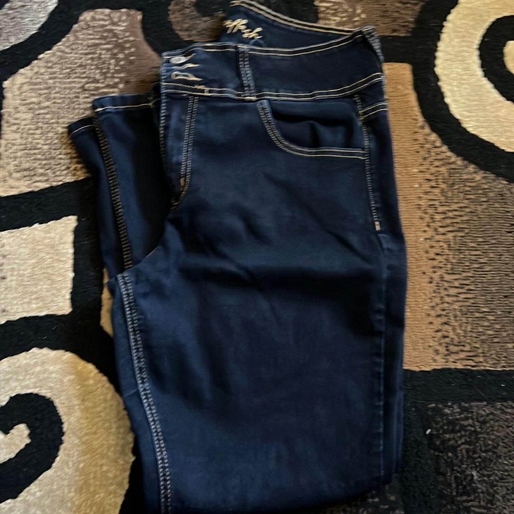Copper flash dark wash jeans